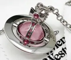 ヴィヴィアン ネックレス ピンクオーブ