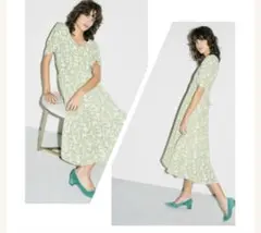 フレイアイディー FRAY I.D★パフスリーブフラワーワンピース