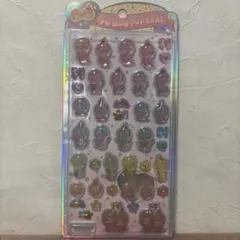 正規品　モンチッチ　うるちゅるポップシール　カラフル　レインボー　カップル