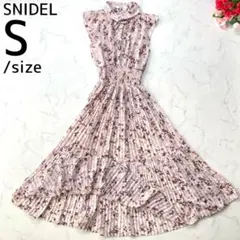 SNIDEL 花柄プリーツロングワンピース ペチコート付き サイズ2
