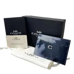 未使用　COACH　コーチ　ダイダイ　カードケース　Cロゴ