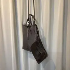 MARLONFIRENZ シルバーレザー トートバッグ