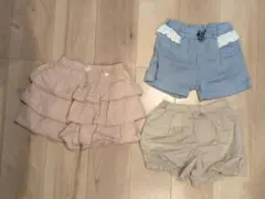キュロット①、ショートパンツ② ３枚セット　120cm