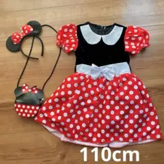 ミニー風　コスチューム　110cm 3点セット　カチューシャ　ポシェット