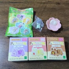 シルバニア　キラキラくじF賞　赤ちゃんスイーツカー＋赤ちゃん&お花のベッドセット