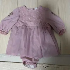 ピンク 刺繍入りロンパース 95cm以下