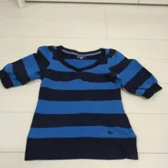 バーバリーポワン袖ボーダーカットソー Mサイズ