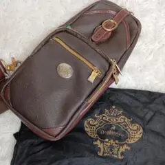 Orobianco オロビアンコ ボディーバッグ レザー シボ革 専用袋付き