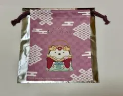 すみっコぐらし　ブラインド巾着　しろくま　奈良国立博物館限定