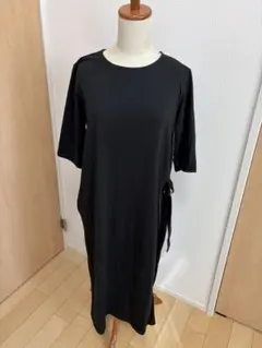 マタニティ　ロングワンピース 半袖 授乳服