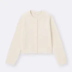 GU ジーユー パフニットクルーネックカーディガン