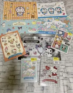 [新品未使用スケジュール帳&カレンダー]合計9点セットサンリオ&ドラえもん