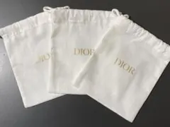 Dior ホワイト巾着3個セット