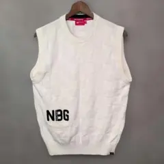 【美品】ニューバランスゴルフ ニットベスト サイズ5　白 NBG 　L相当