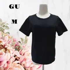 GU/ジーユー【M】コットンクルーネックTシャツ♡黒♡半袖♡無地シンプル