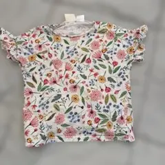 Zara 花柄フリル袖Tシャツ 18/24ヶ月