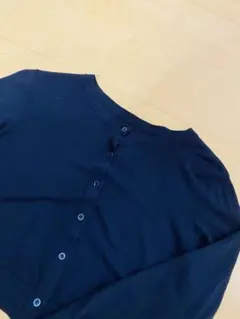 FOXEY 美品ネイビー ボタン付き長袖カーディガン