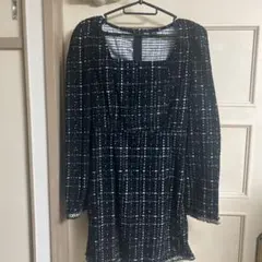 SHEIN チェック柄 長袖 ワンピース Mサイズ