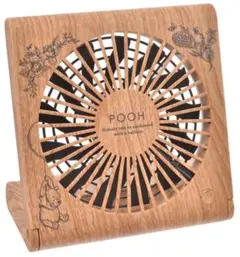 くまのプーさん 13枚羽 スリムコンパクトファン 木目 卓上 ディズニー レア