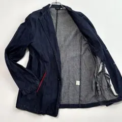 [男のレッドライン]デニムテーラードジャケット S〜Mサイズ インディゴブルー