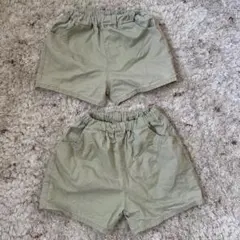 韓国子供服　ハーフパンツ　ライトグリーン130,110兄弟おそろい