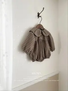 Noeul. Check collar rompers