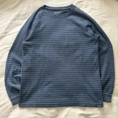 Eddie Bauer ボーダー長袖カットソー ネイビー Sのサムネイル