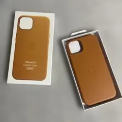 Apple純正 iPhone 13 mini レザーケース ゴールデンブラウン - メルカリ