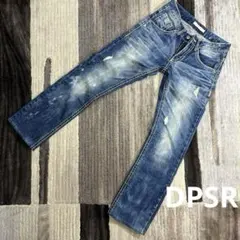 極美品/イタリア製】P.M.D.S. ダメージ＆リペア加工 デニムパンツ 34 