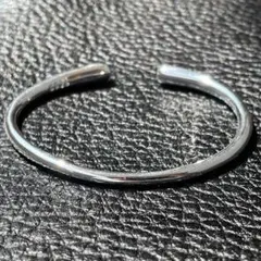 【「S925」刻印あり】 シルバーカラーバングル ブレスレット ユニセックス