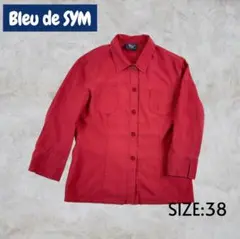 Bleu de SYM　赤いシャツ　古着　レディース　38サイズ　フランス製