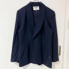ヴィンテージ✨テーラードジャケット ダブル ネイビー　レトロ　KASPER