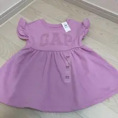 GAP ベビー　キッズ　ワンピース　半袖　ピンク　ロゴ　花　半袖　90 未使用