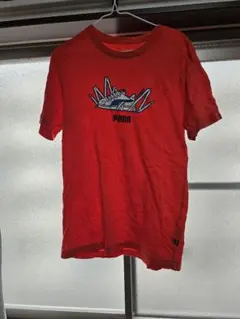 PUMA プリント Tシャツ 赤