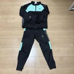 ルースイソンブラ LS長袖ジャージセットアップ ブラック/グリーン サイズ160