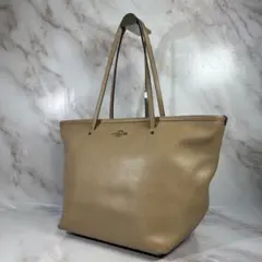 COACH トートバッグ レザー レザー A4 舟形 肩掛け