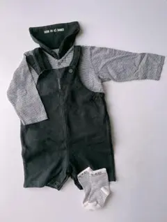 【サイズ80】長袖シャツ、オーバーオール、靴下／COMME CA DU MODE