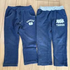 子供用長ズボン 100cm ネイビー 2枚セット