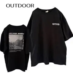 OUTDOORアウトドア　ロゴ半袖Tシャツ　ほぼ未使用　大きめL シンプル