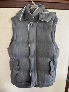 グレー ベスト フード付き