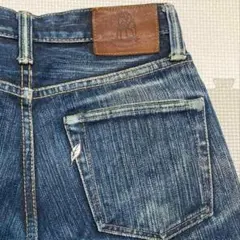 別注 セルビッジ 正藍屋 コラボ 希少 ヒゲ ハチノス ボタンフライ 海外 青耳