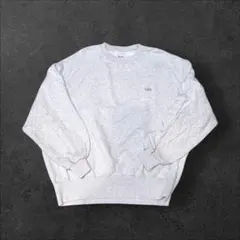 【Lee】グレー クルーネックスウェット リブ編み トレーナー ユニセックス M