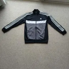 adidas ジャージセット 黒/グレー 160