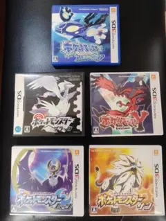 ポケットモンスター DS ソフトセット おまけ・ソフトケース付 箱付き&おまけソフト1つ付き〉ポケットモンスター ゲーム4本セット