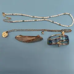 ツイストデザイン ネックレス 髪留め