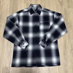 CALTOP ネイビーアイボリーチェックネルシャツ　Sサイズ　美品