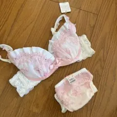 ♡aimerfeel♡廃盤激レアB75♡ピンクビジュー☆セット⭐︎ショーツM