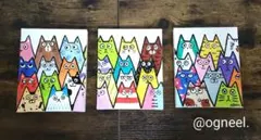 Whiteです⭐︎ 『ねこの集会』　アクリル原画 White様 専用です⭐︎ 『ねこの集会』 アクリル原画 - メルカリ