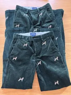 Polo Ralph Lauren 犬刺繍 コーデュロイパンツ 2枚セット130