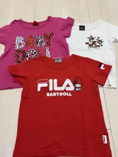 BABYDOLL Tシャツ 3枚セット (赤・ピンク・白)